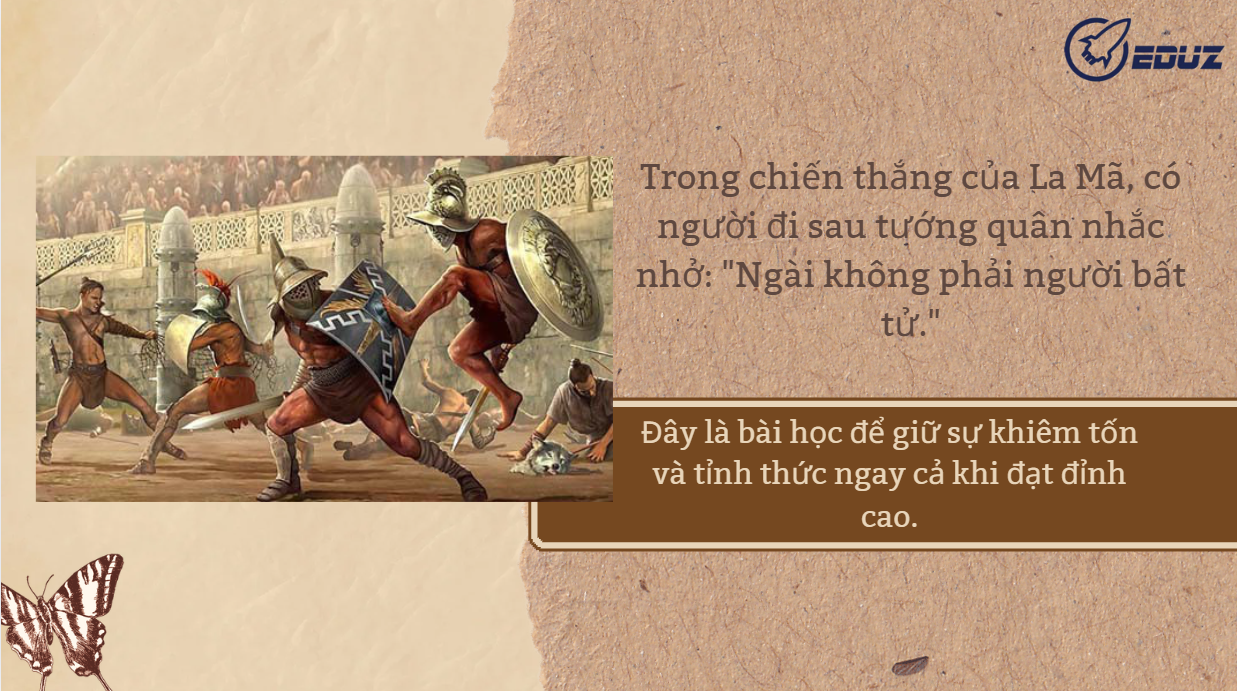 2. Lời nhắc nhở từ chiến thắng La Mã